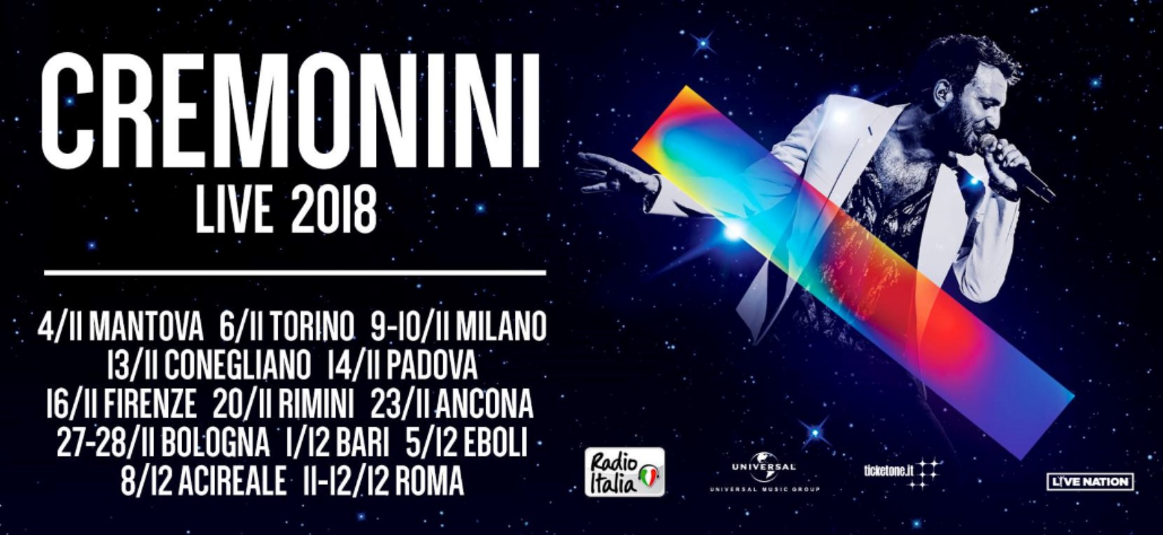 Anche Eboli (Sa) tra le tappe del “Cremonini live tour 201...